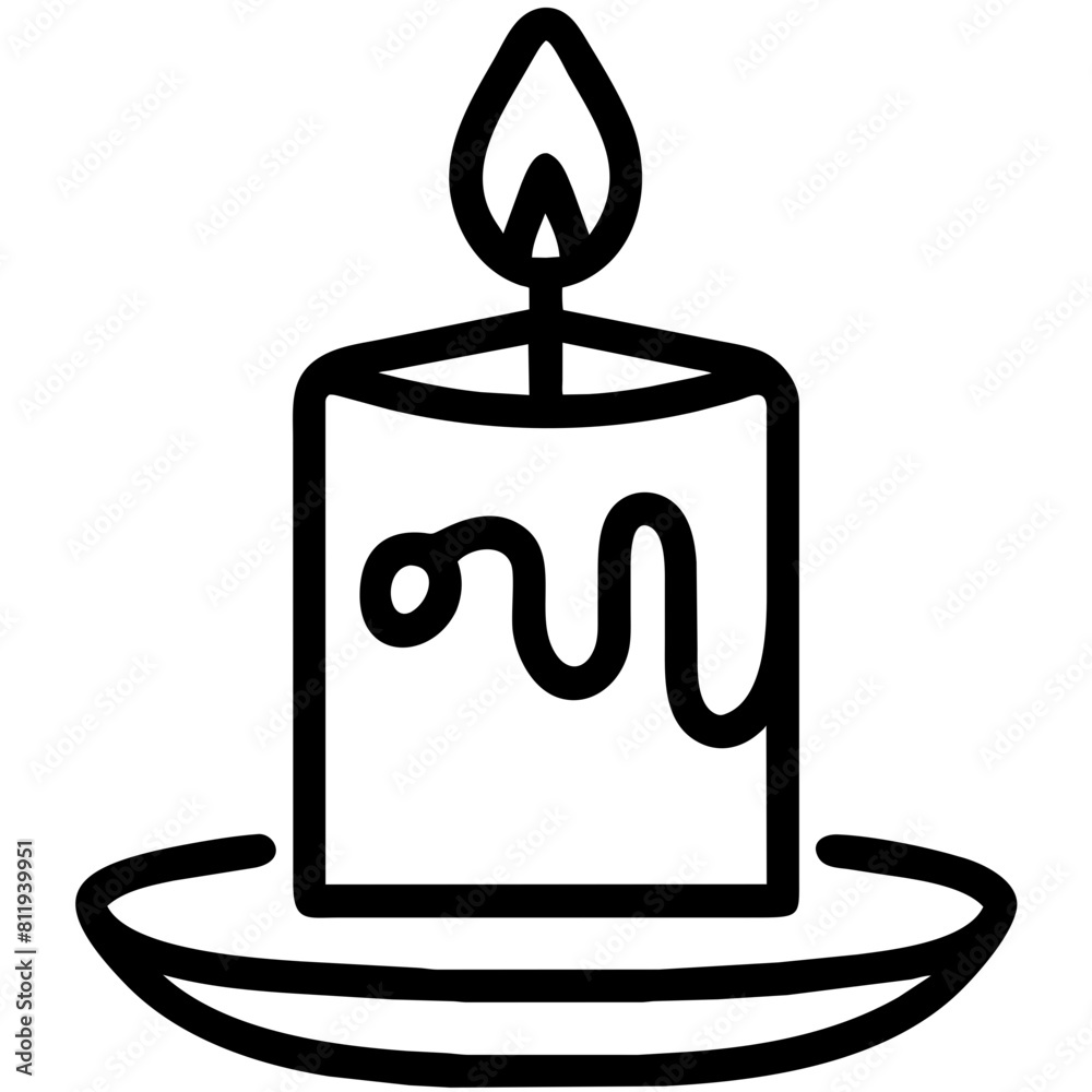 candle Outline Icons