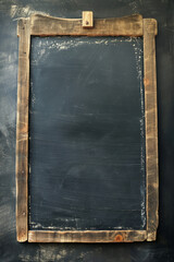 Create a chalkboard-style border design with a cute cartoon illustration for a personalized touch, leaving empty space for your message or content.