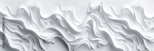 Abstract white and light gray wave modern soft luxury texture with smooth and clean