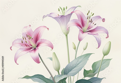 Purple lily flower
