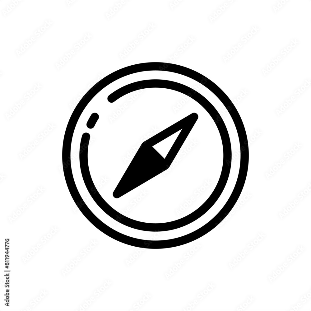 Compass icon. compass Vector illustration for web design and app. isolated on white background Compass icon. compass Vector illustration for web design and app. isolated on white background