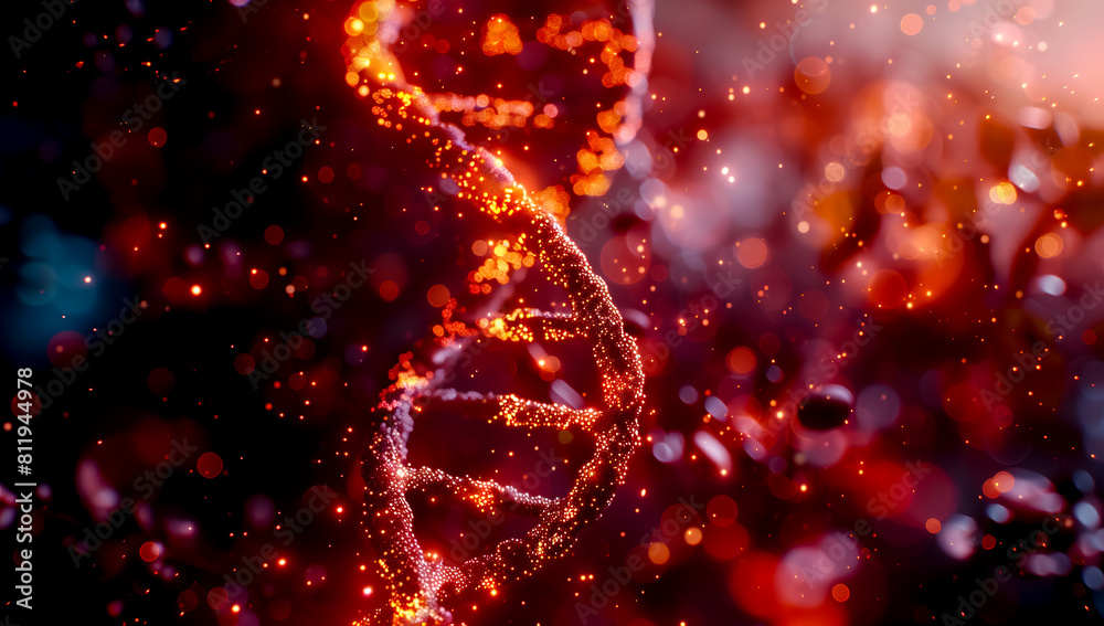 Digital illustration DNA structure in colour background Digital illustration DNA structure in colour background