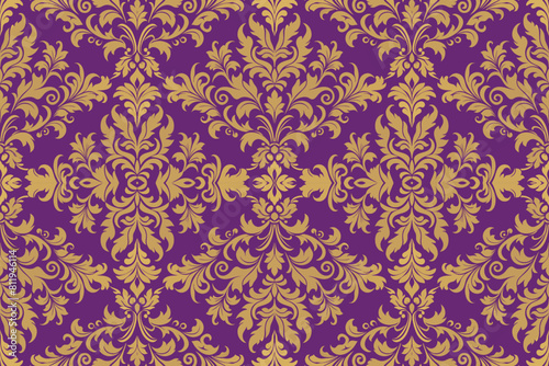 Damask seamless pattern.  For easy making seamless pattern just drag all group into swatches bar, and use it for filling any contours