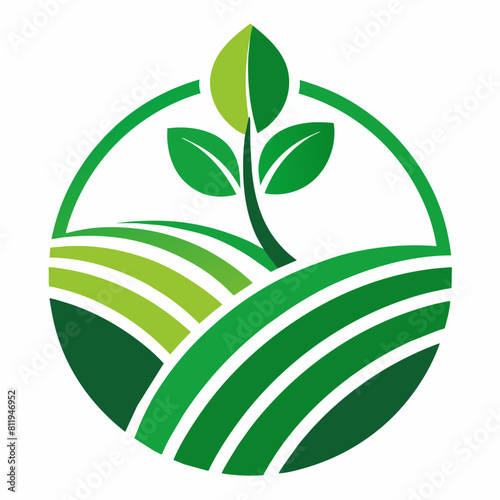 green leaf logo  vector lillustration