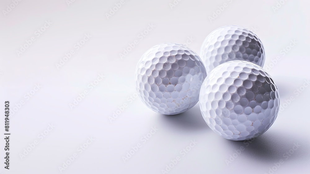 Golf ball isolated on white background with copy space for text. Golf ball isolated on white background with copy space for text.