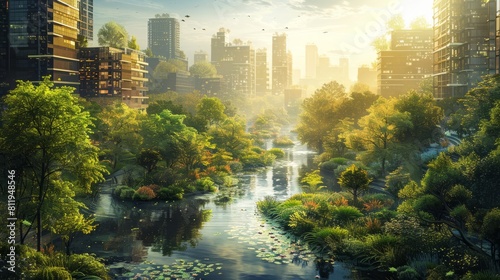 City of the future. Green and full of life.