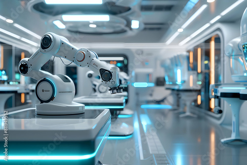 Futuristic AI Robotics Laboratory - Autonomous Robots for Innovative Scientific Research © Abas