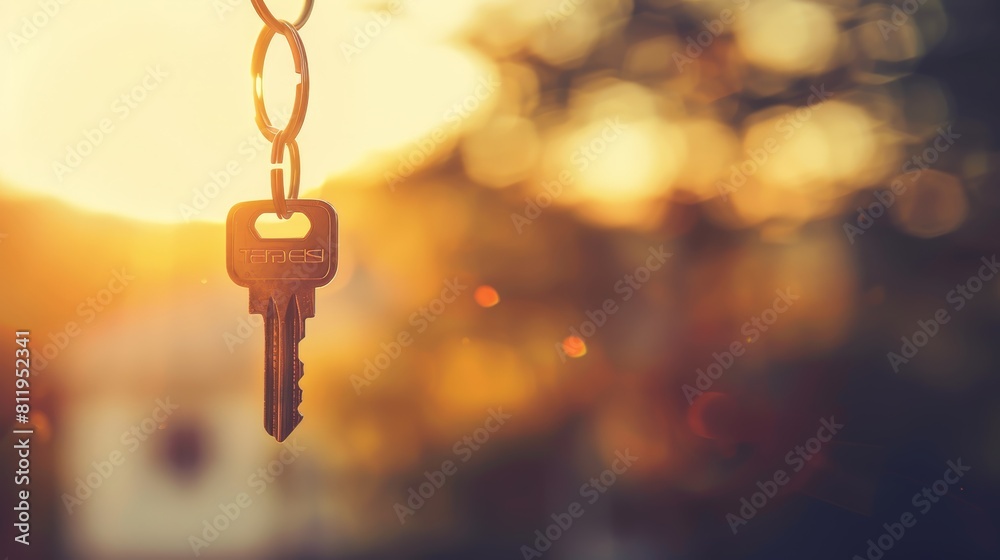 key showing key from new house rented leased purchased apartment, Moving house, relocation. New house, belongings and furniture. move in the apartment or condominium. New landlord, Becoming homeowner key showing key from new house rented leased purchased apartment, Moving house, relocation. New house, belongings and furniture. move in the apartment or condominium. New landlord, Becoming homeowner