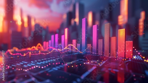 a city at night with a glowing grid of lights representing data flowing through the urban landscape.