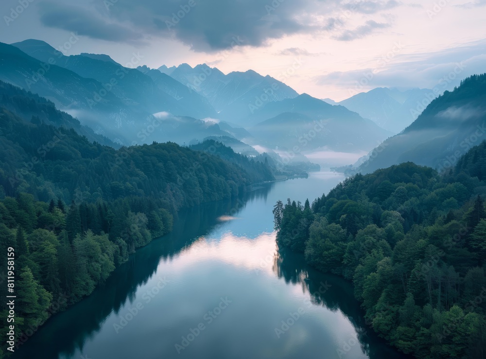 Photography of beautiful mountains with lake in foreground Photography of beautiful mountains with lake in foreground