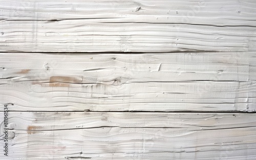 Textured white painted wooden surface with soft linear grain patterns.