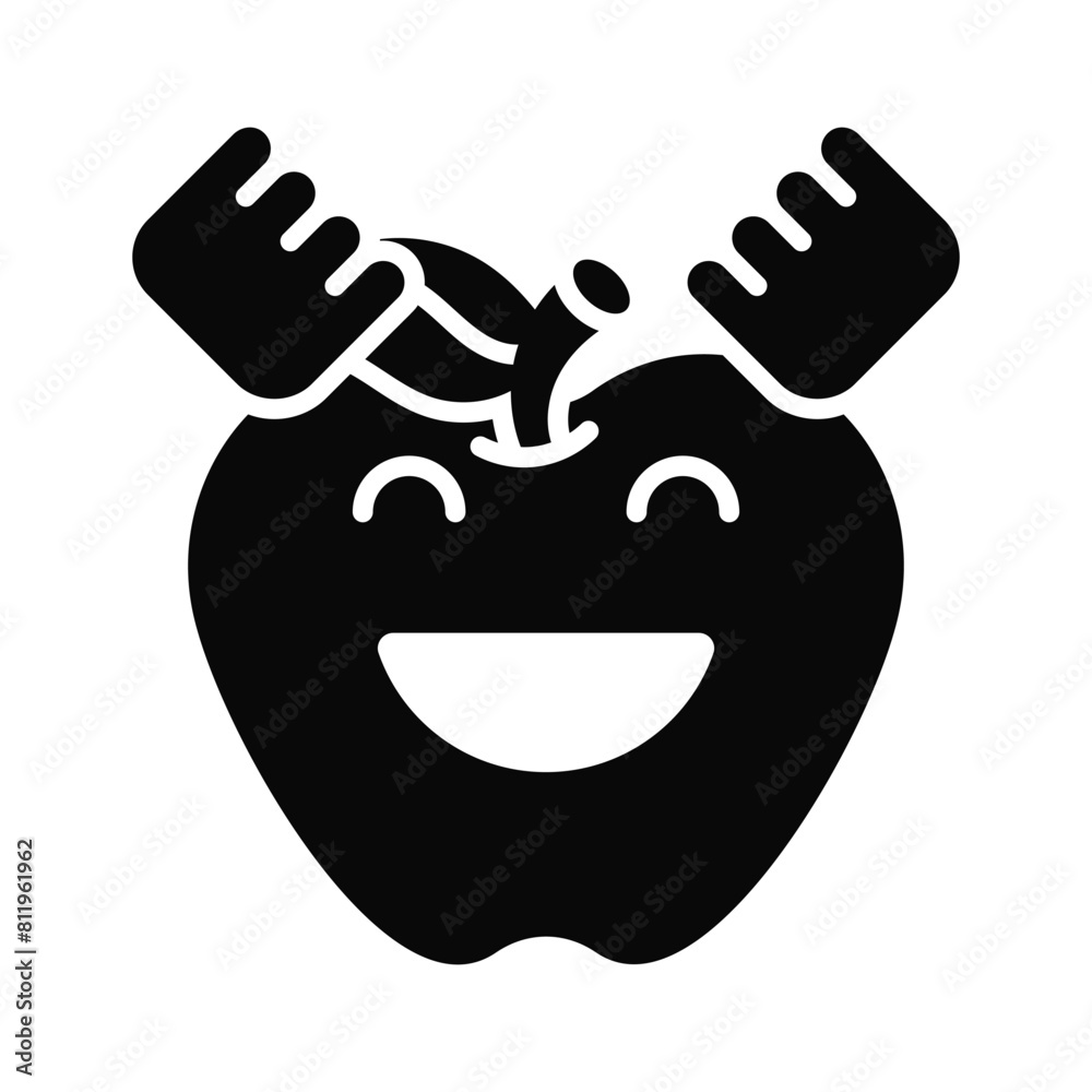 Enthusiastic emoji icon, happy face vector design Enthusiastic emoji icon, happy face vector design