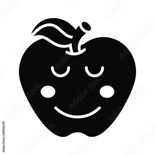 Calm face emoji icon, proud, cool expressions vector design