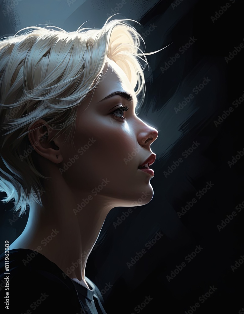 Digital portrait of beautiful woman Digital portrait of beautiful woman