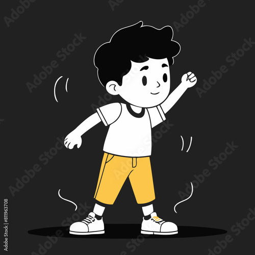 Vector illustration of a cute Character for toddlers books
