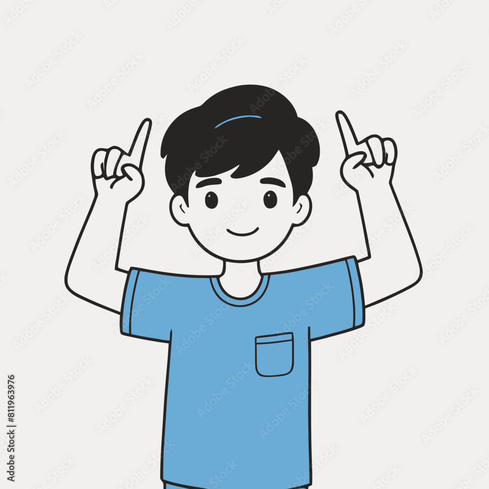 Cute Character for young readers' picture book vector illustration Cute Character for young readers' picture book vector illustration