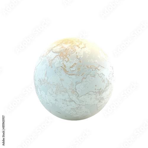 earth globe isolated on white background 