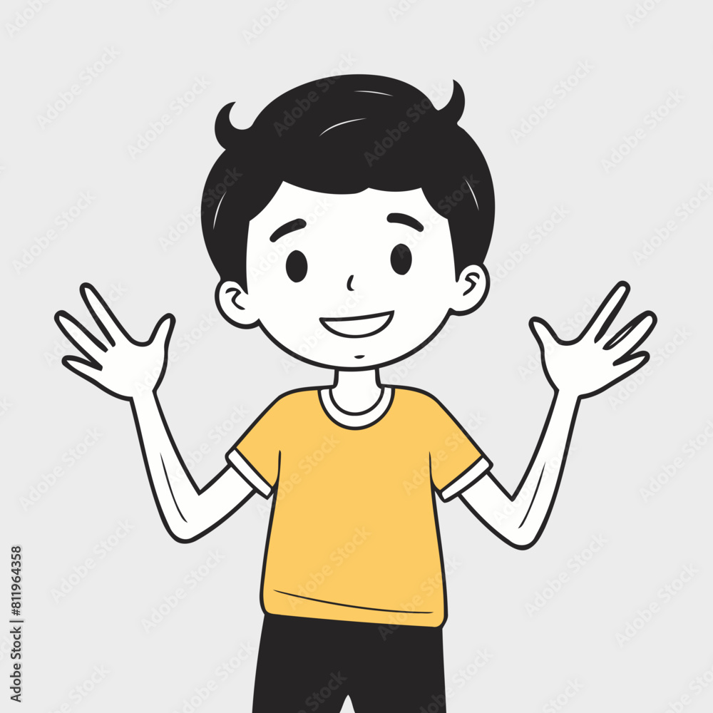 Vector illustration of a sweet Character for youngsters' imaginative journeys Vector illustration of a sweet Character for youngsters' imaginative journeys