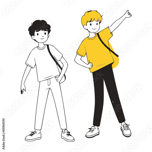 Vector illustration of a sweet Character for youngsters' imaginative journeys