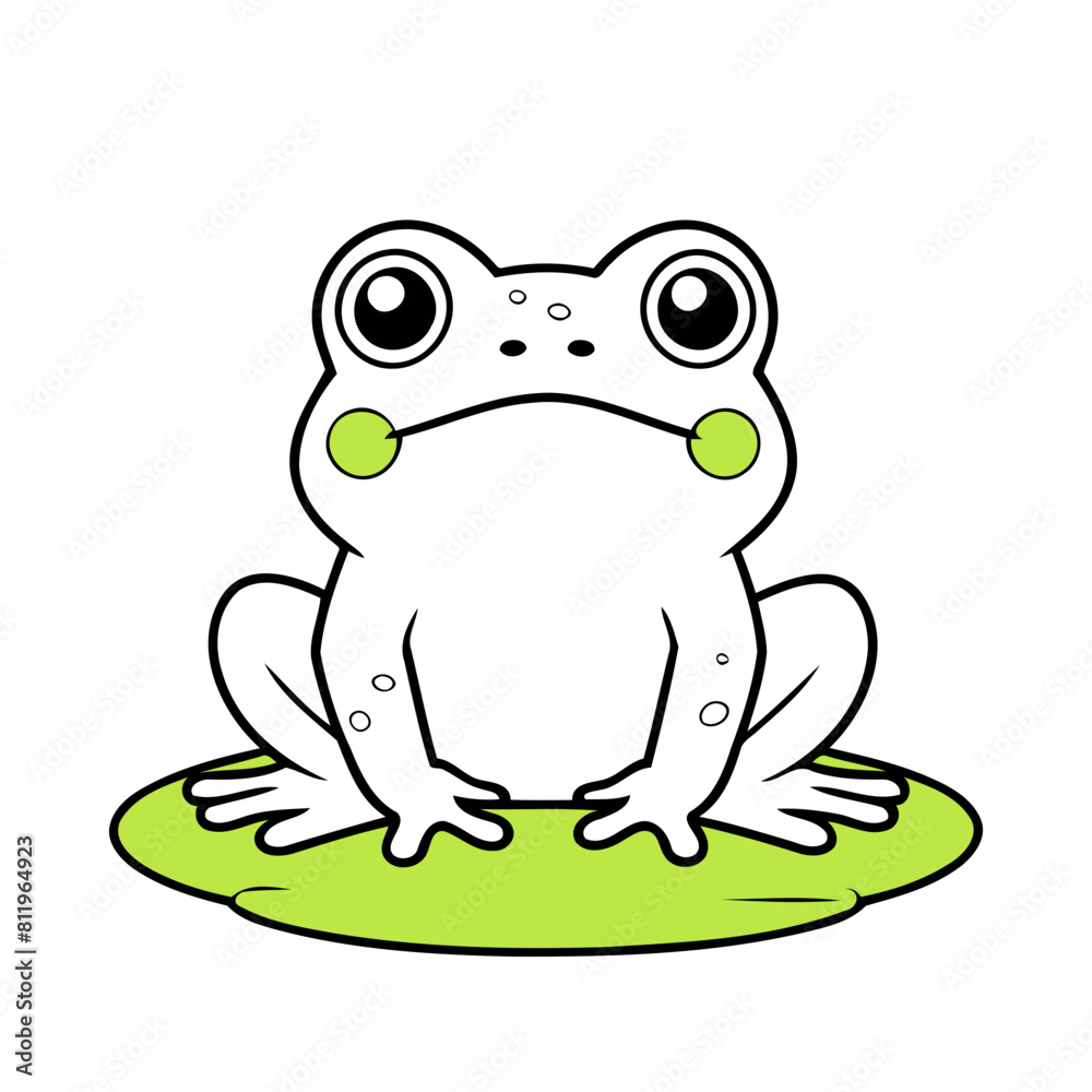 Vector illustration of a friendly Frog for little ones' joyful exploration Vector illustration of a friendly Frog for little ones' joyful exploration