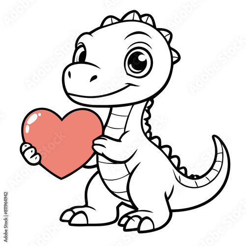 Cute vector illustration of a Velociraptor for youngsters' imaginative stories