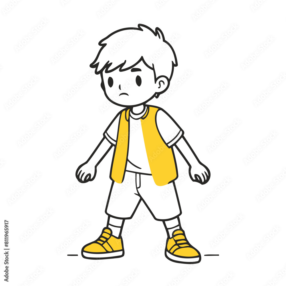 Cute vector illustration of a Character for early readers' delight Cute vector illustration of a Character for early readers' delight