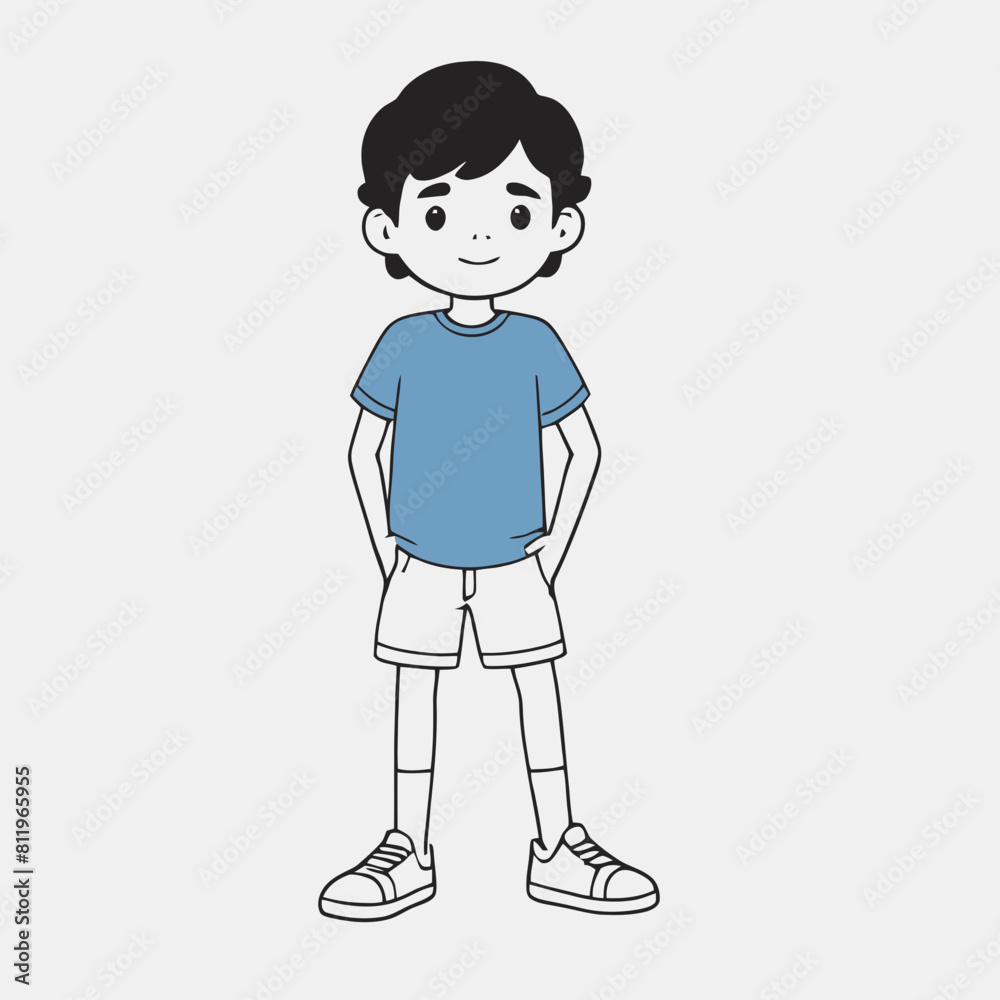 Cute vector illustration of a Character for kids' reading time Cute vector illustration of a Character for kids' reading time