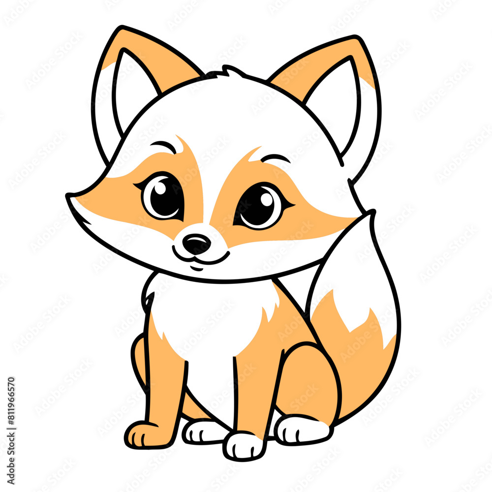 Vector illustration of a playful Fox for preschoolers' storytime