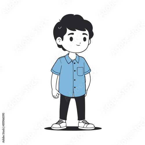 Cute Character for toddlers books vector illustration