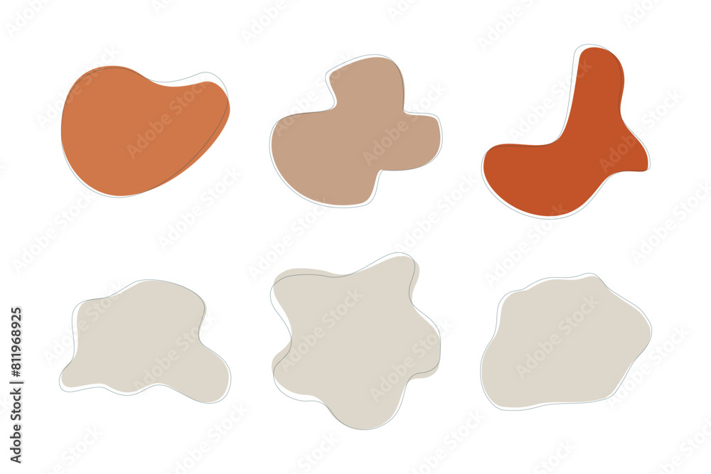 Blobs Abstract Fluid Shapes Color Full pictogram symbol visual illustration Set Blobs Abstract Fluid Shapes Color Full pictogram symbol visual illustration Set