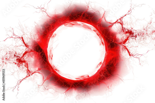 Ethereal Electric Red Ring with Glowing Energy