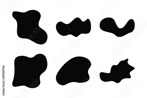 Blobs Fluid Shapes pictogram symbol visual illustration Set