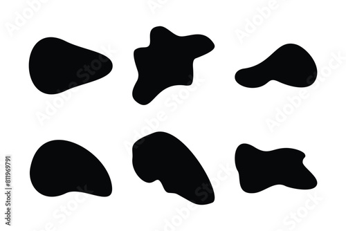 Blobs Fluid Shapes pictogram symbol visual illustration Set