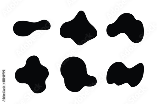 Blobs Fluid Shapes pictogram symbol visual illustration Set