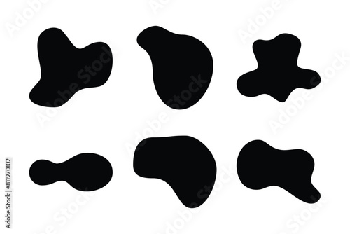 Blobs Fluid Shapes pictogram symbol visual illustration Set