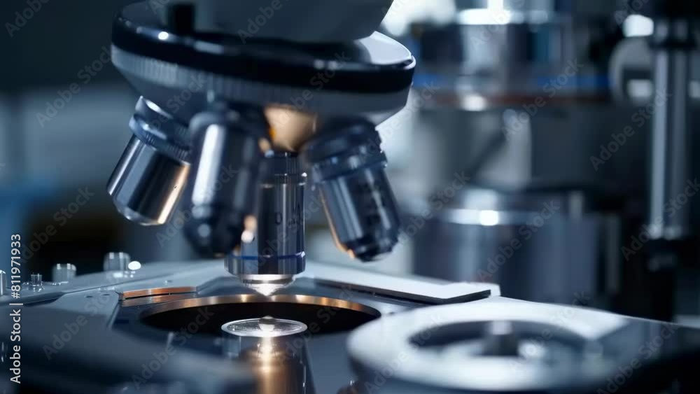 High-precision microscope in a state-of-the-art laboratory, this image emphasizes the importance of advanced technology in scientific research and development