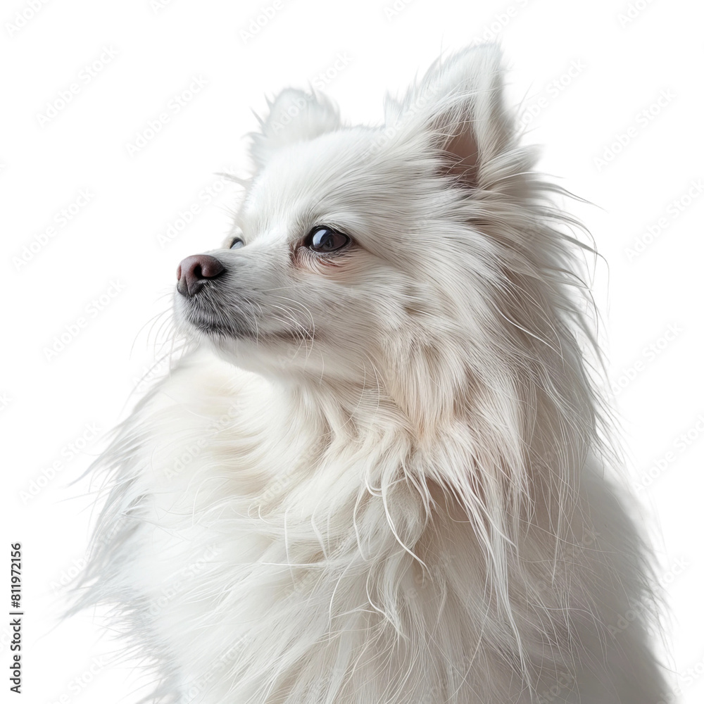Obraz premium white pomeranian puppy