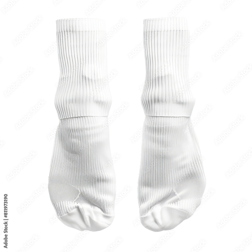 a pair of white socks isolated on white background
a pair of white socks isolated on white background