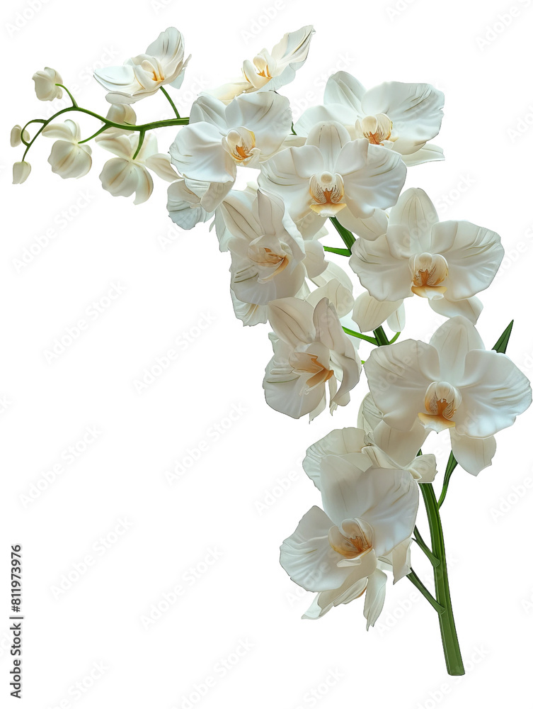 Fototapeta premium white orchid on white background