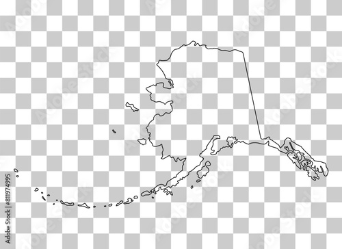Alaska map shape, united states of america. Flat concept icon symbol vector illustration