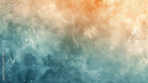 Abstract blue and orange ice texture background.