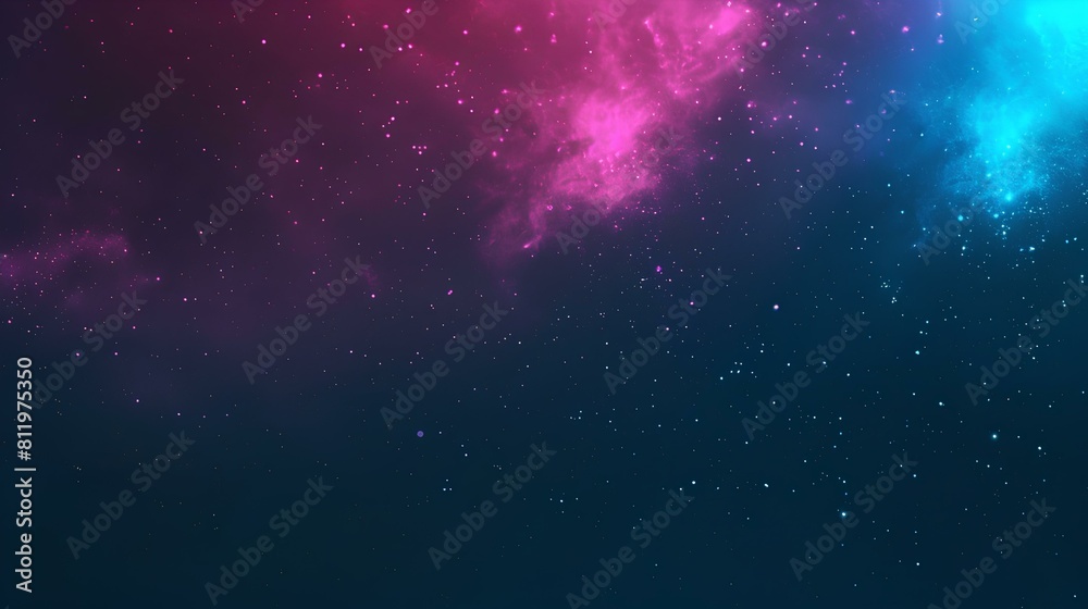 Interstellar space, colorful nebula with stars
