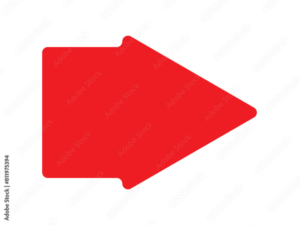 bold red arrow icon vector isolated on white background in eps 10. bold red arrow icon vector isolated on white background in eps 10.