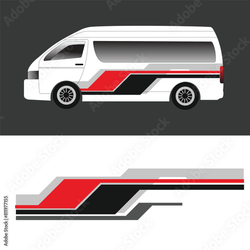 car van decal design vector. modified car decals