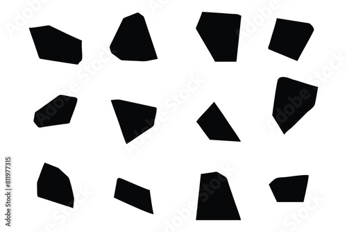 Abstract Shape Set Abstract Black Shapes Liquid Shape Elements Random Outline Fluid Shapes.