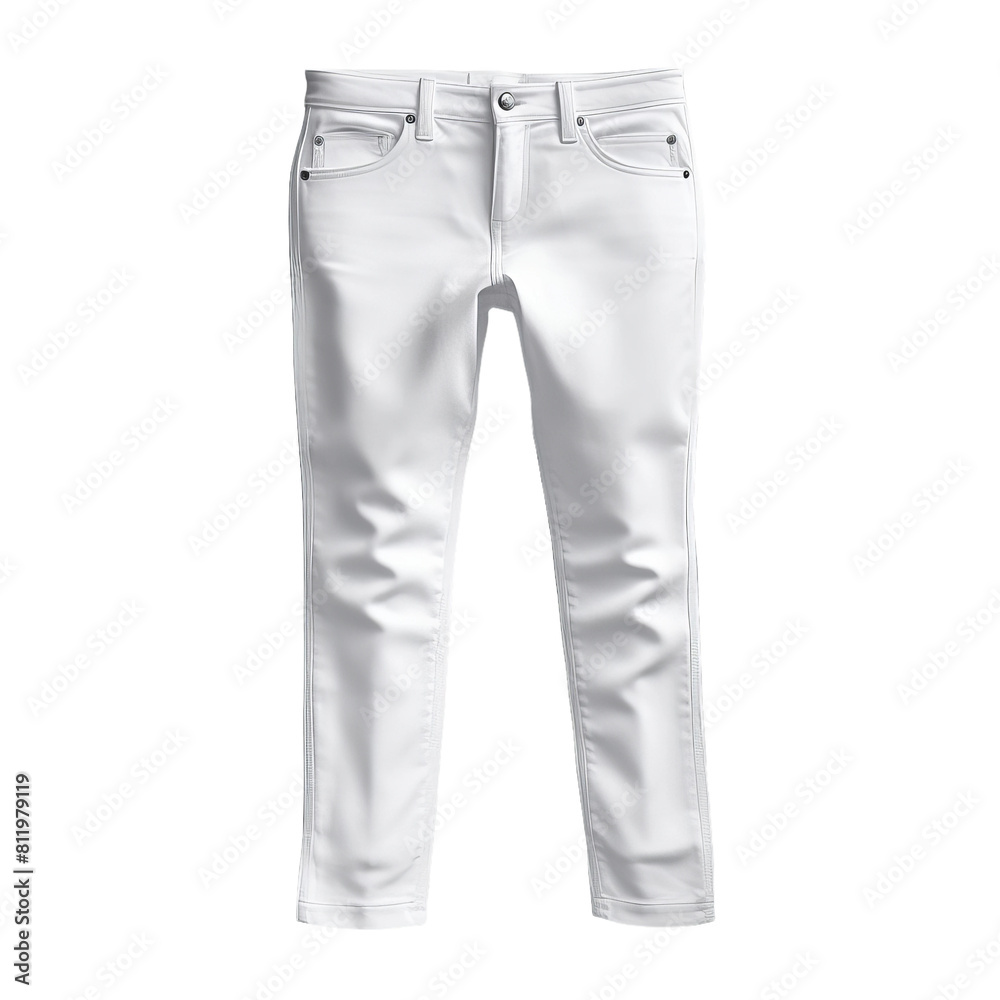 white jeans isolated on white