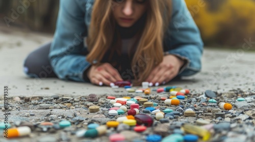 A woman battling addiction defiantly halts the lure of drugs in support of International Day Against Drug Abuse advocating for abstinence as a path to recovery