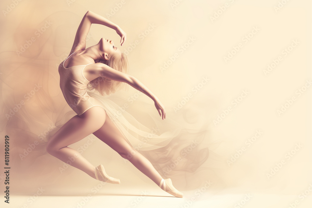 Elegant Ballet Dancer Performing Artistic Dance Pose in Flowing Costume with Abstract Light Background, Exuding Grace and Movement
Elegant Ballet Dancer Performing Artistic Dance Pose in Flowing Costume with Abstract Light Background, Exuding Grace and Movement