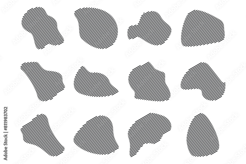 Blobs Abstract Fluid Shape Stripe lines Set Abstract Black Shapes Liquid Shape Elements Random Outline Fluid Shapes. Blobs Abstract Fluid Shape Stripe lines Set Abstract Black Shapes Liquid Shape Elements Random Outline Fluid Shapes.