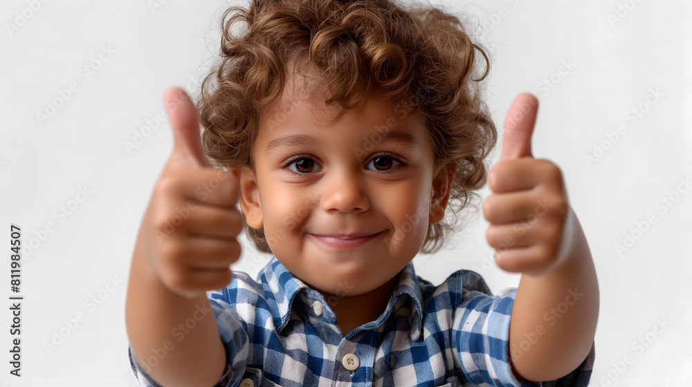 A toddler giving a thumbs up isolated on transparent A toddler giving a thumbs up isolated on transparent